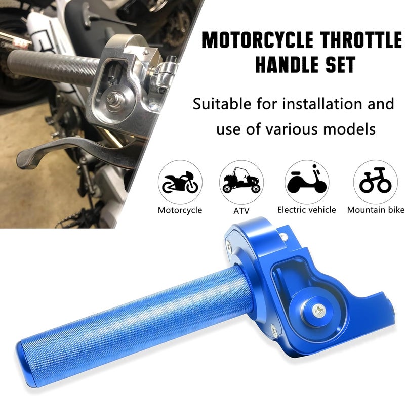 JXPANG Motorcycle Throttle Assembly,7/8" Quick Twist Throttle Grips with Throttle Cable Aluminum Alloy Universal for CRF KLX SSR TTR 110 125 150 250cc Dirt Pit Bike ATV Mini Bike - Image 5